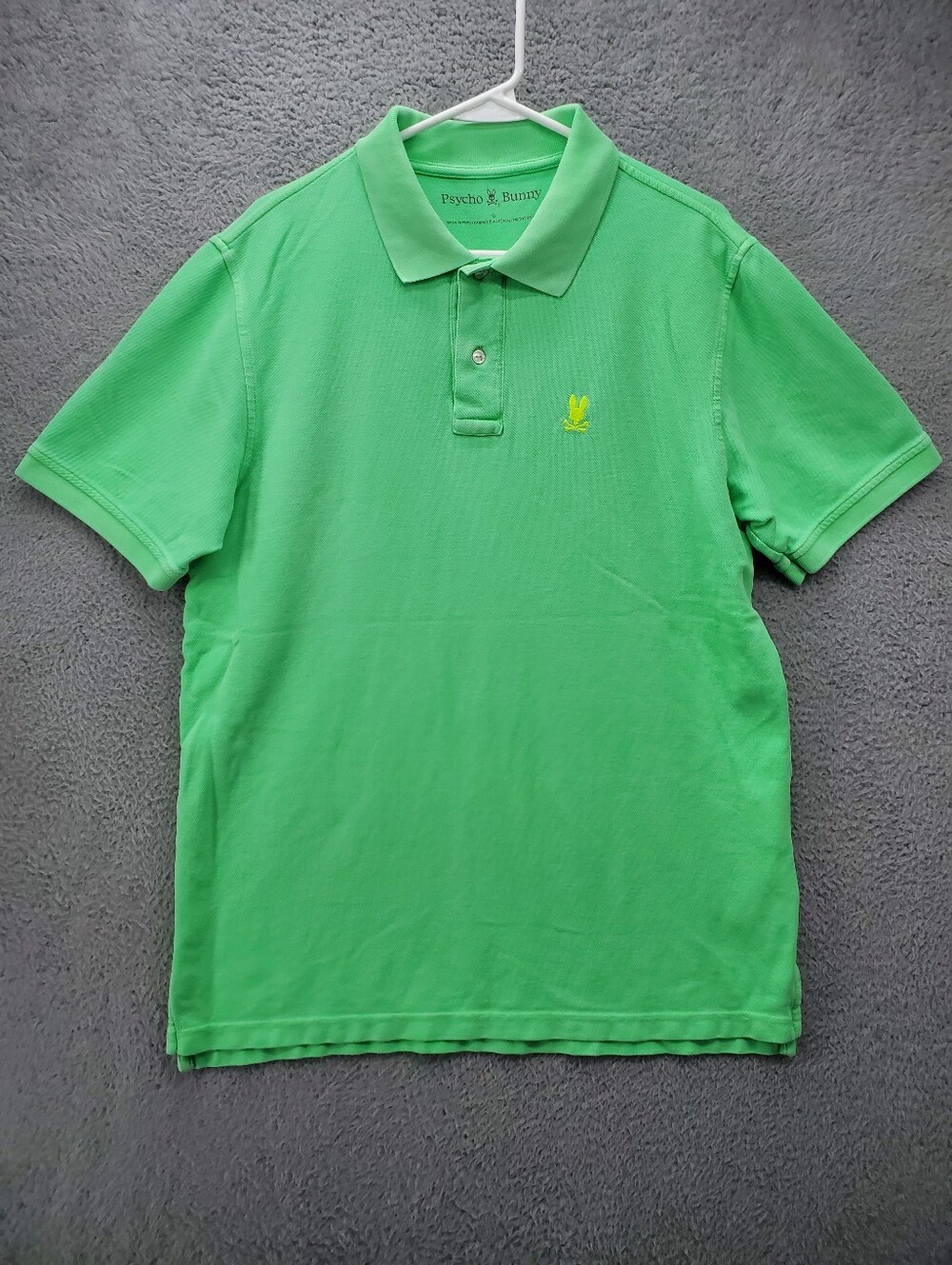 Psycho Bunny Polo Shirt Mens Large 6 Kelly Green Pique